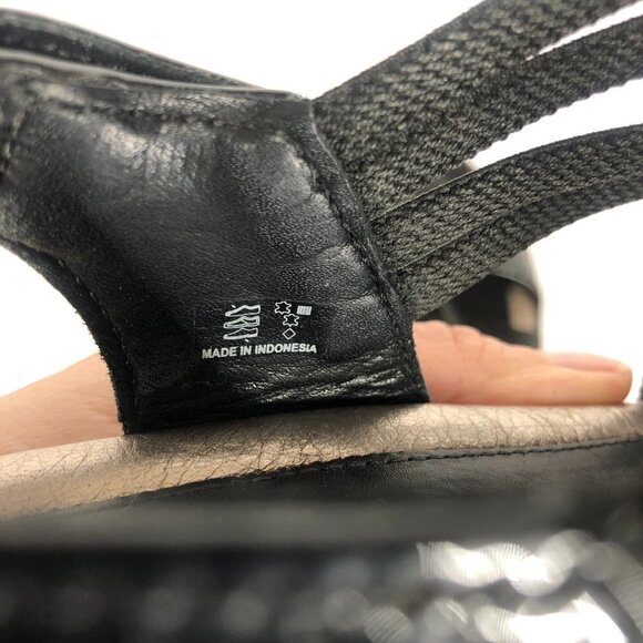 ECCO Black Patent Leather & Elastic Straps Sandals Sz 40 - Picture 12 of 15